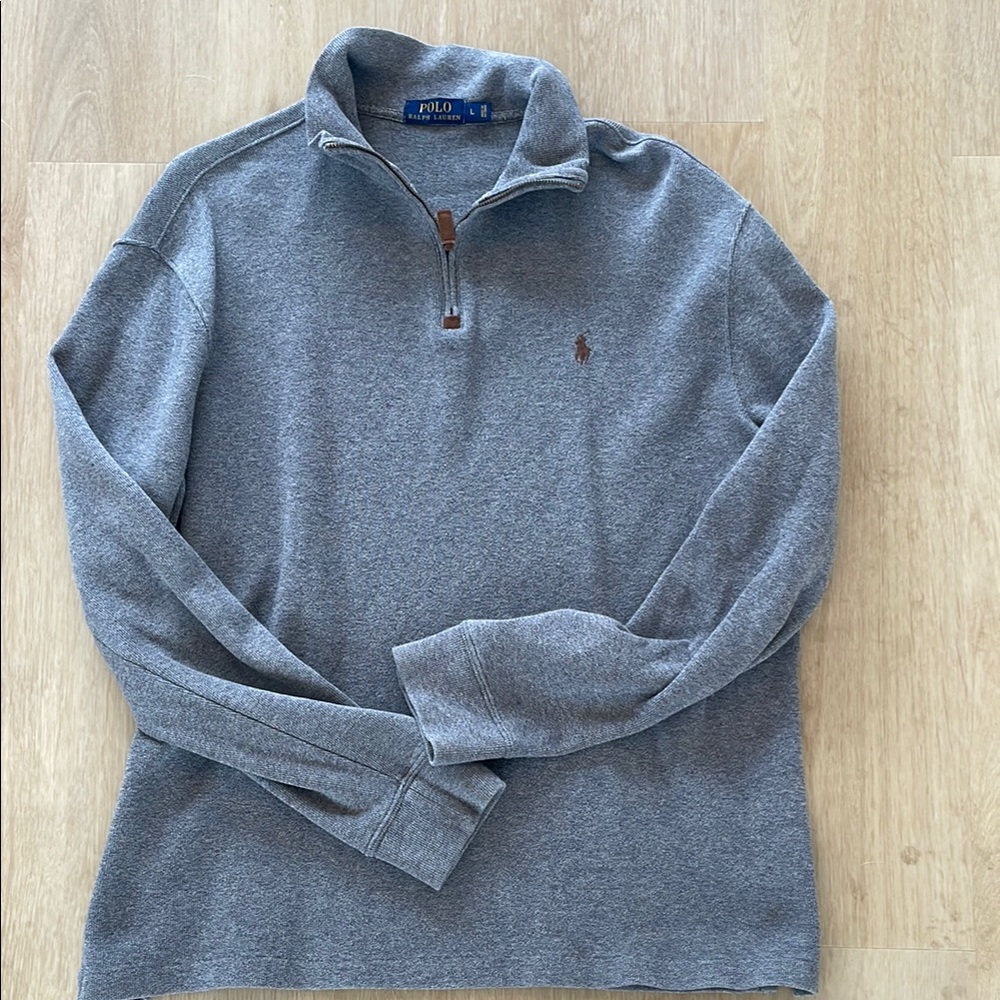 Polo by Ralph Lauren Gray Zip Up Sweater